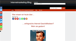 Desktop Screenshot of internetmarketing-blog.biz